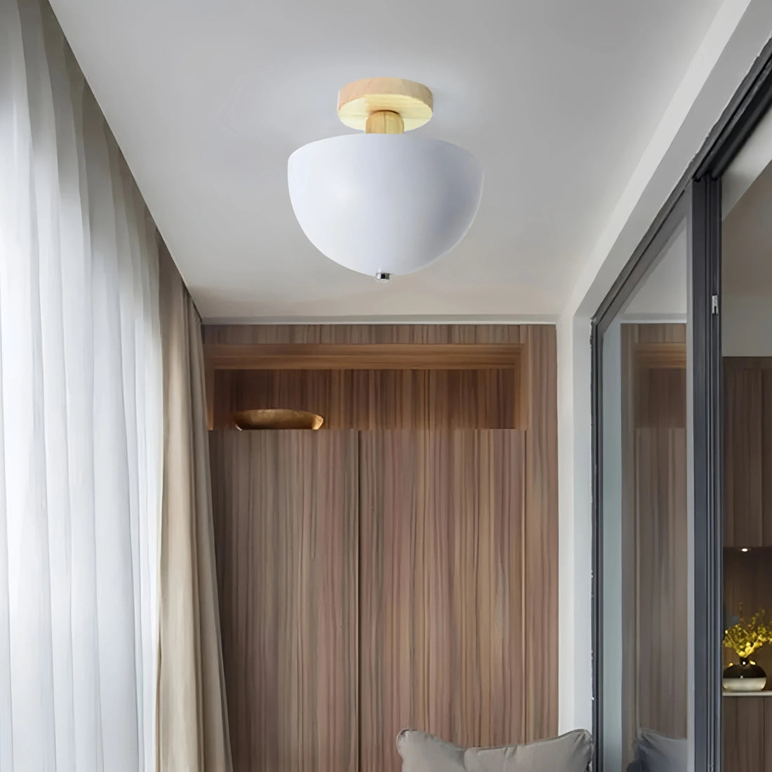 Modern Iron Ceiling Light - Round Fixture for Hallway