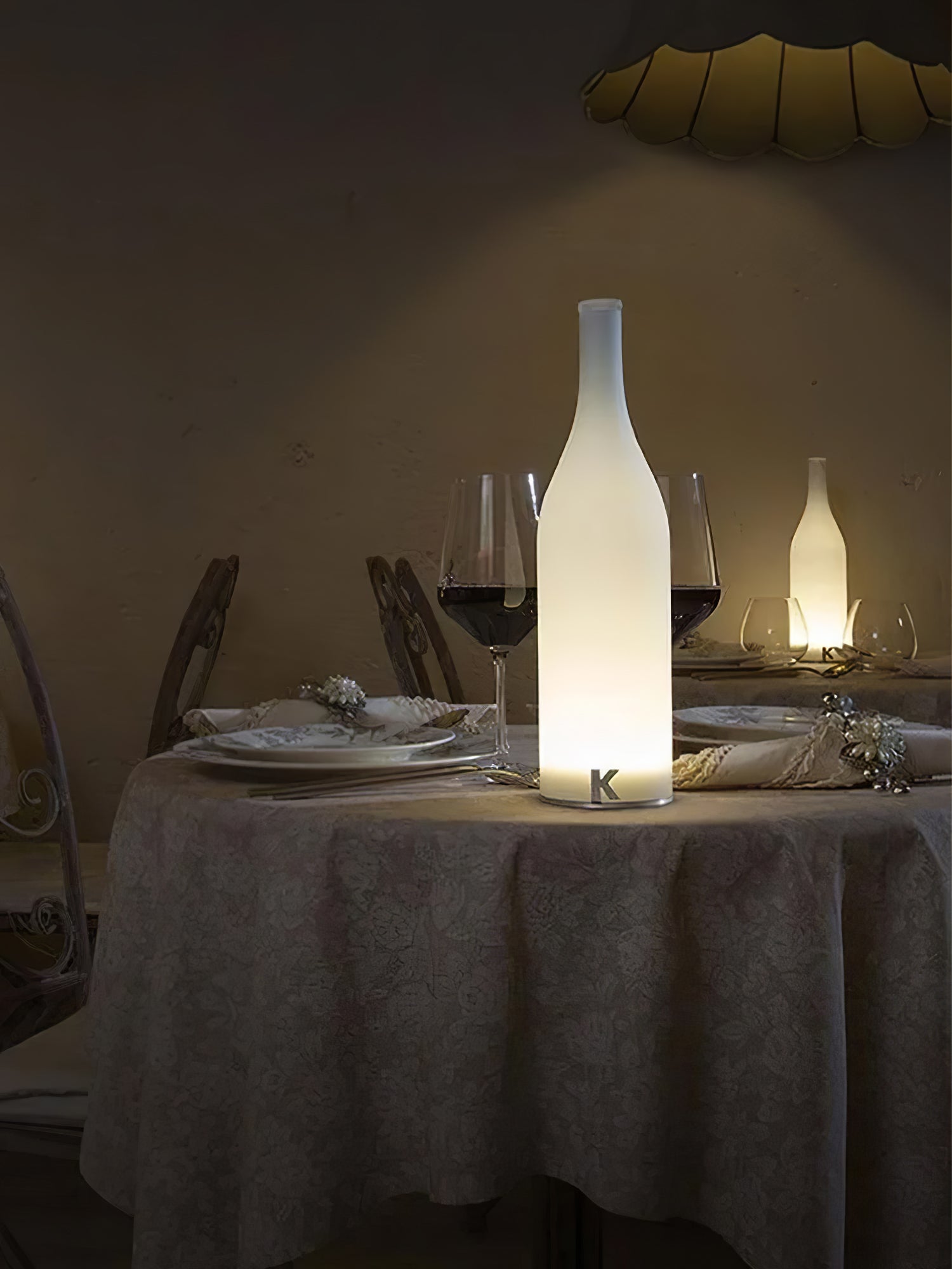 Battery Table Lamp - Modern Glass Light for Dining & Living Spaces