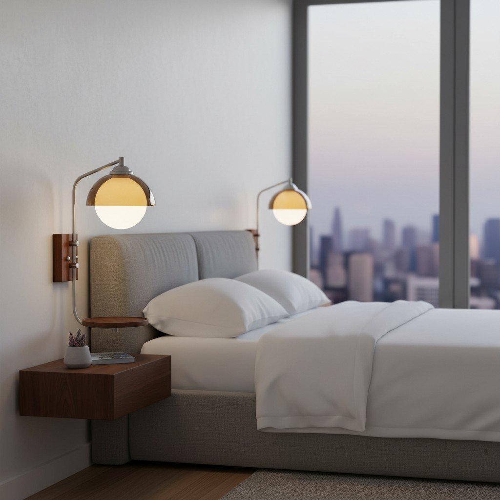 Afterglow Modern Sunset Wall Lamp – Dual Glass Shade Design with Wood-Texture Base