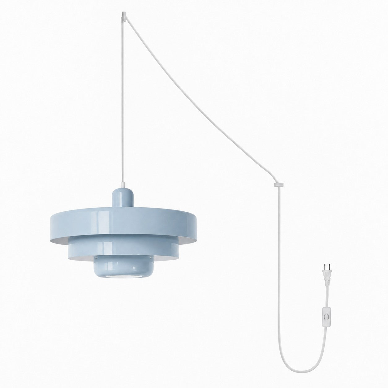 Retro Bauhaus Plug-In Pendant Light