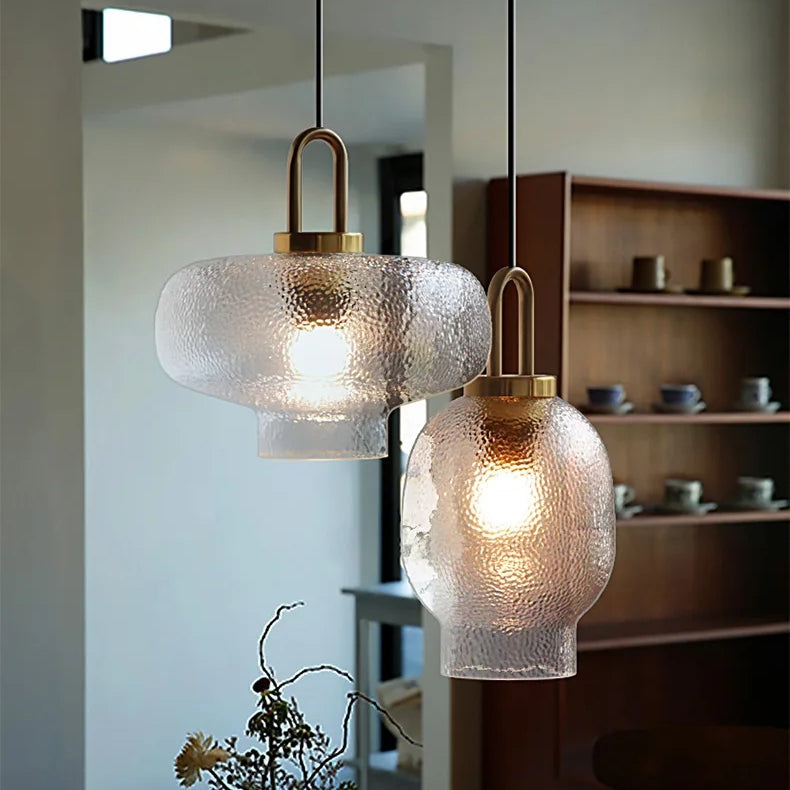 Frosted Glass Pendant Light – Modern Fixture for Bedroom & Dining Room