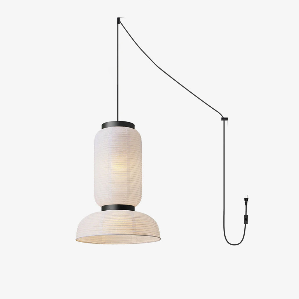 Modern Pendant Swag Lamp - Rice Paper Lamp for Bedroom