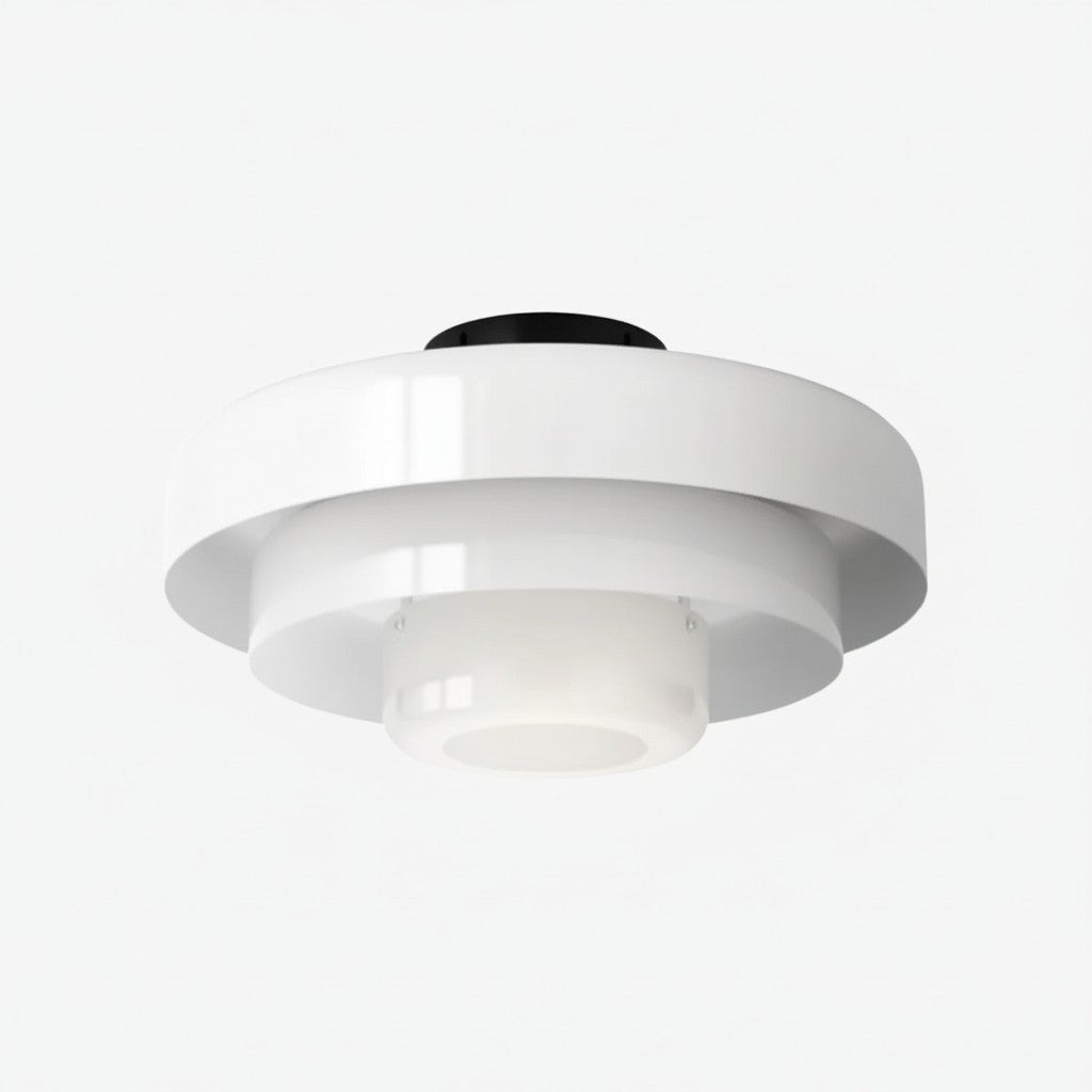 Veleora Bauhaus Three-Tier Colorful Round Macaron Ceiling Lamp - Modern Metal Design for Living Rooms