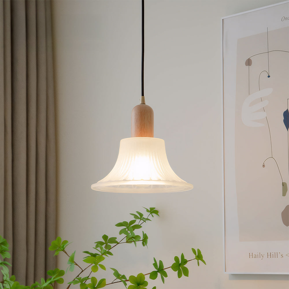 Retro Glass Pendant Light - Creative Bedroom Lighting Vintage