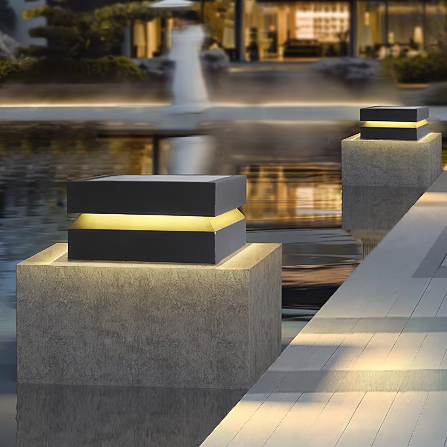 Square Post Outdoor Light - Waterproof Garden Lamp for Pathway