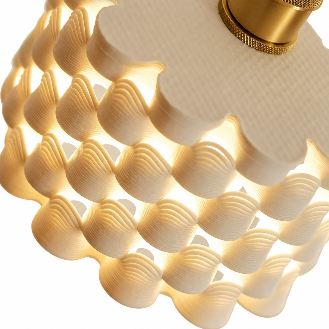 Handcrafted Ceramic Pendant Lamp with Brass Fitting