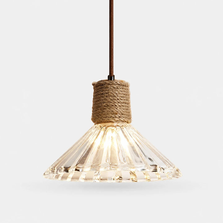 Rustikale Geflochtene Seil Glas Pendelleuchten Kollektion  