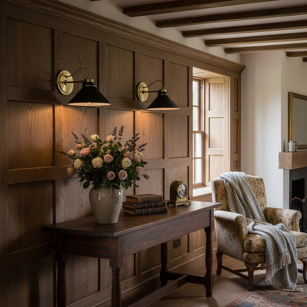 Aurenza Metal Wall Sconce - Farmhouse Tapered Design Wall Light