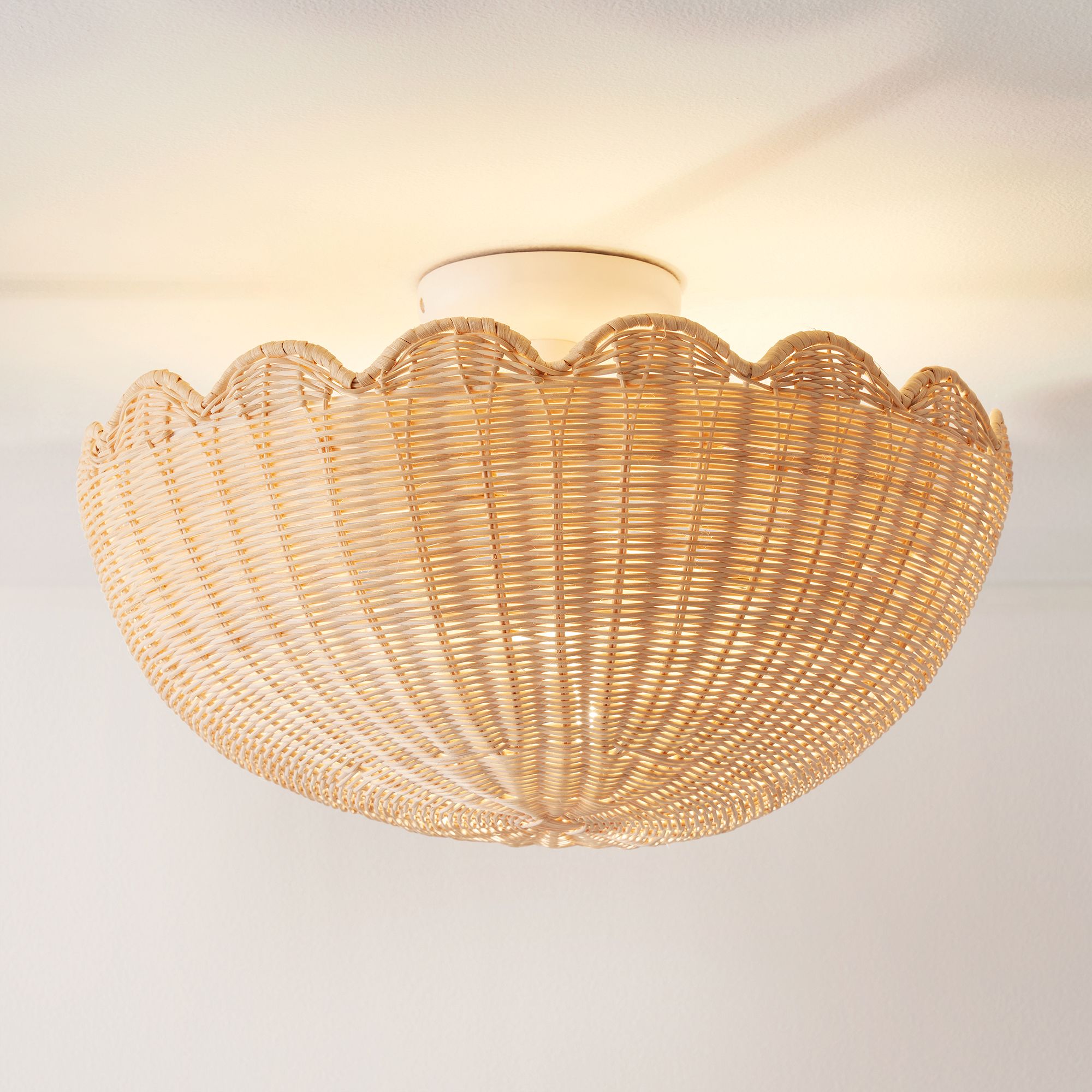 Olvara Rattan Bubble Flush Mount – Schicke Deckenleuchte für Zuhause