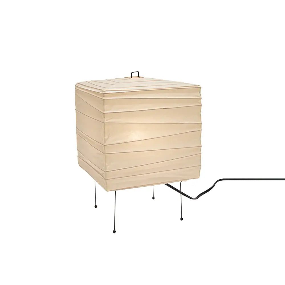 Minimalistische Würfel-Tischlampe – Papierlaternen-inspirierte Lampe fürs Schlafzimmer