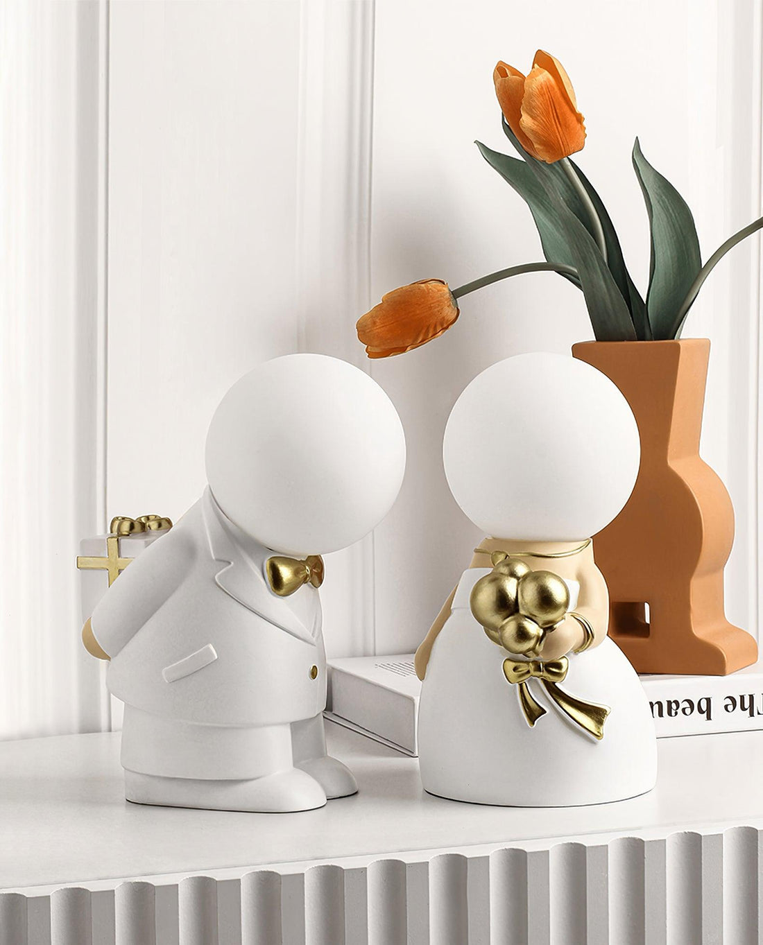 Tischlampe mit Hochzeitsfigur – wiederaufladbares LED-Licht für Veranstaltungen