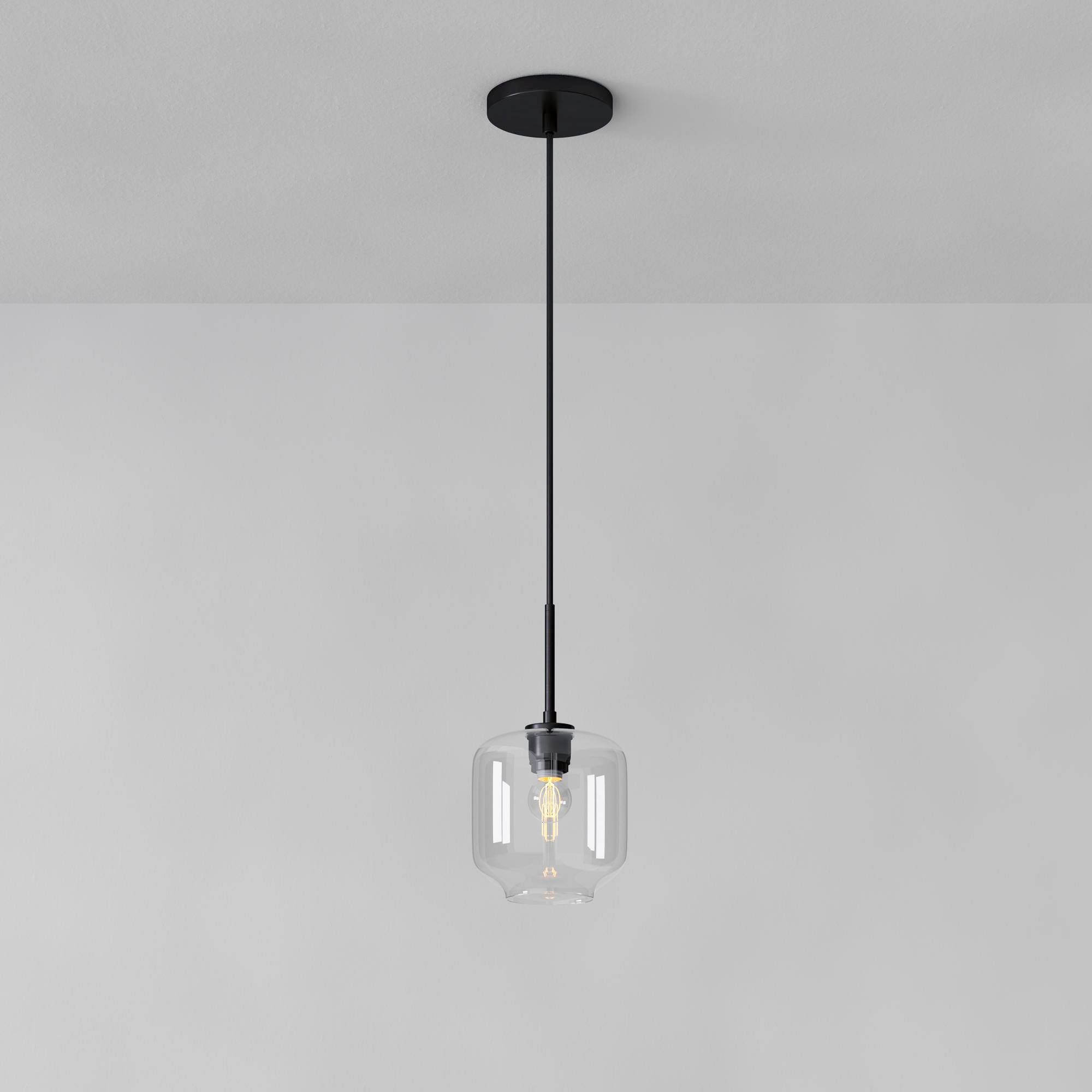 Lumivelle Pebble Pendant Light - Adjustable Glass Shade - Modern Lighting