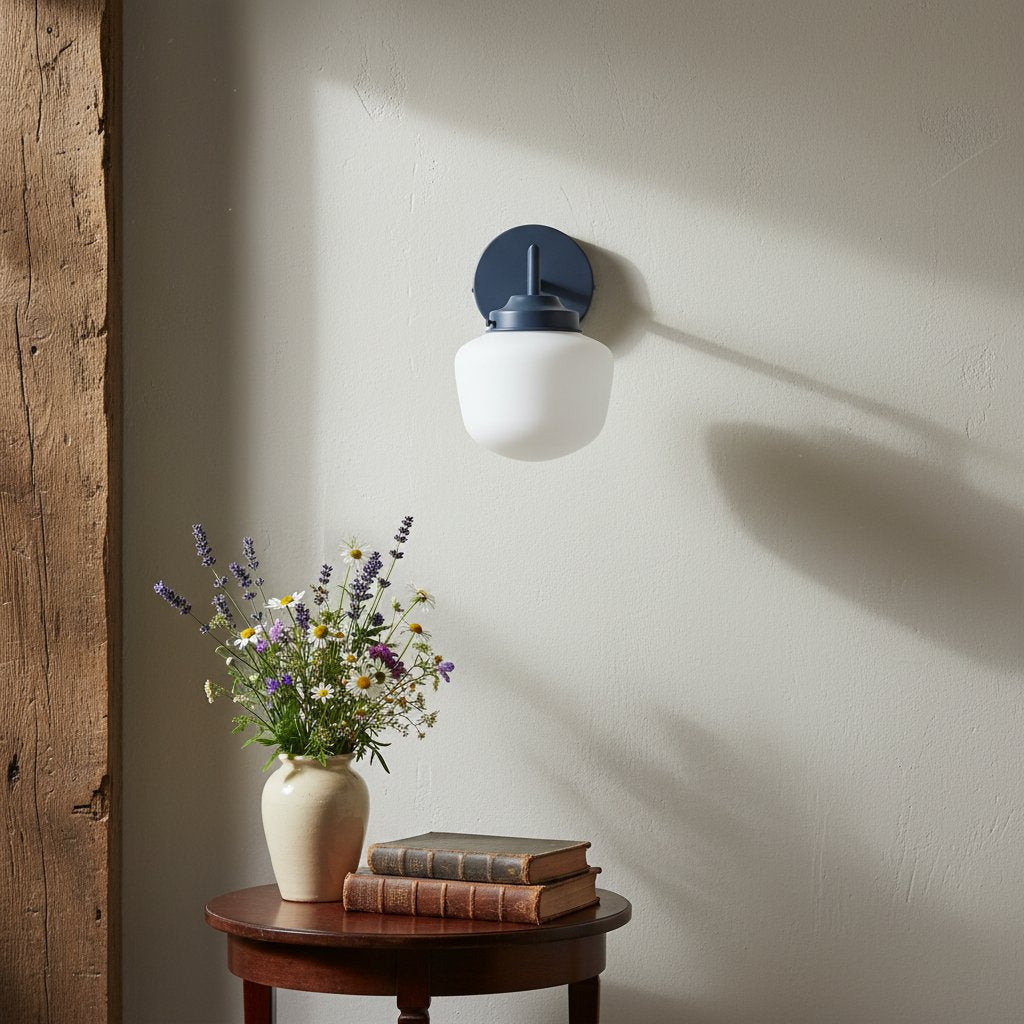 Opalume Glass Vanity Light - Vintage Inspired Bathroom Wall Lighting