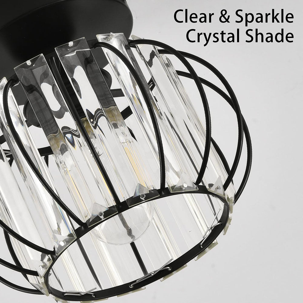 Luxury Crystal Ceiling Light - Striped Metal Ceiling Lamp for Aisle