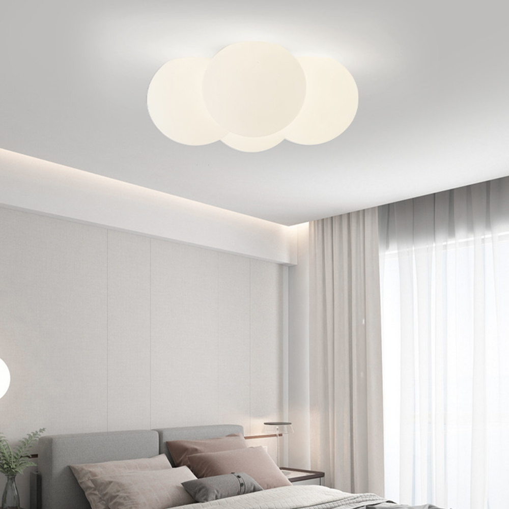 Nordic Cloud Ball Ceiling Light - Warm LED Glow for Cozy Bedroom