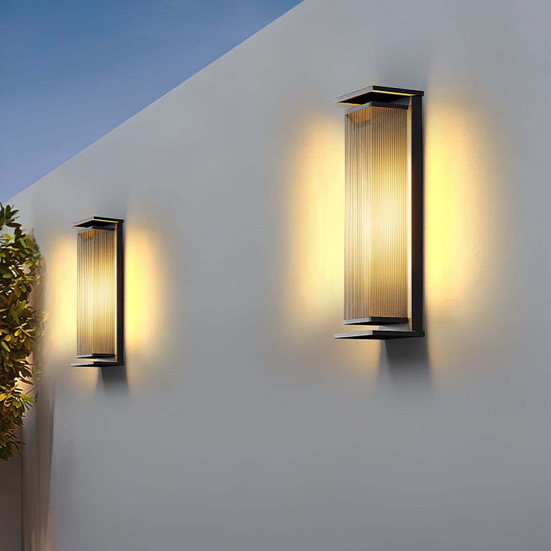 Rechteckige Außenwandleuchte - LED-Leuchte für Garten &amp; Terrasse