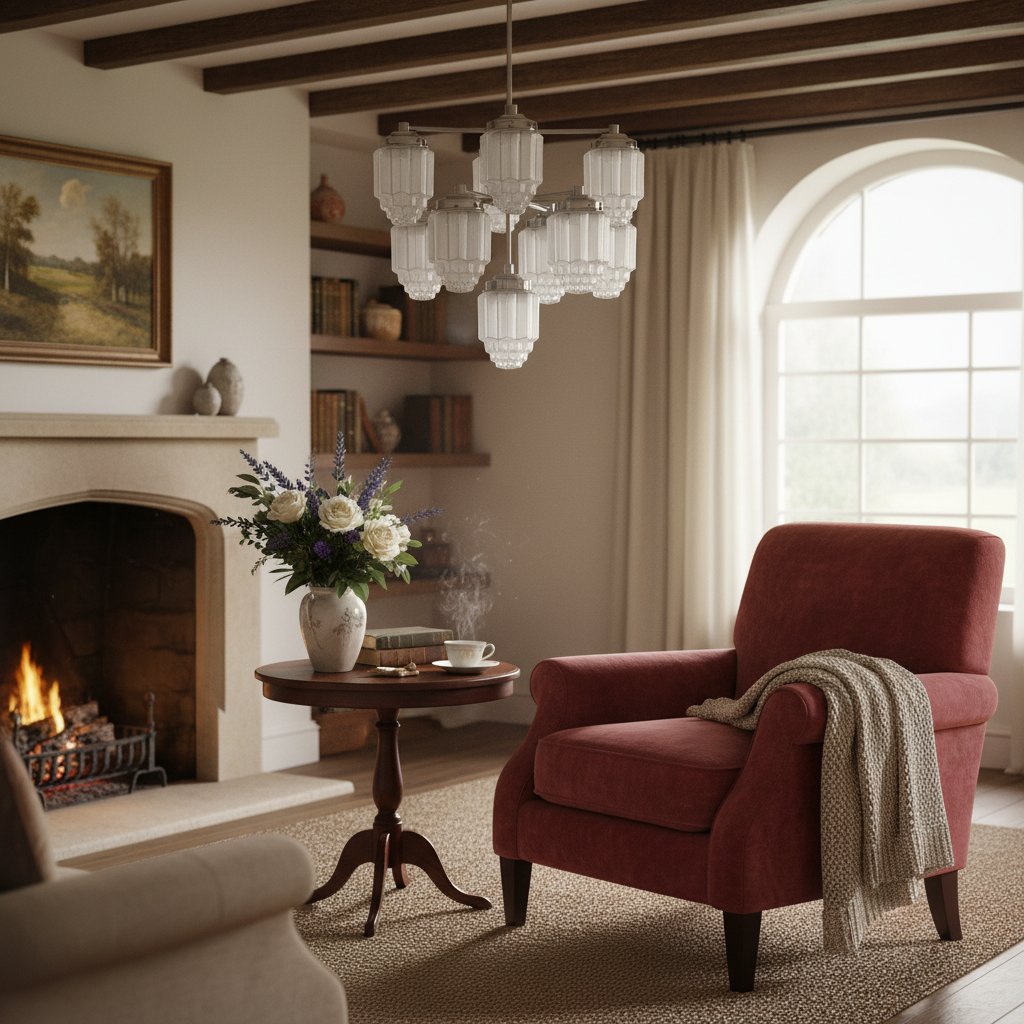 Tierlux Kronleuchter aus strukturiertem Messing mit Glas – Zeitlose Beleuchtung mit Stil