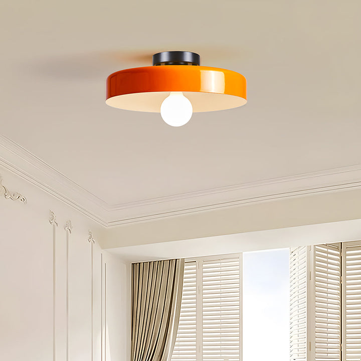 Flush Mount Art Decor Ceiling Light - Iron Round Fixture for Entryway