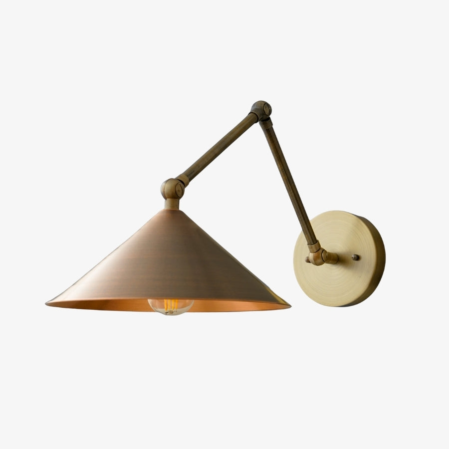 Conique Metal Adjustable Wall Sconce - Vintage Industrial Light