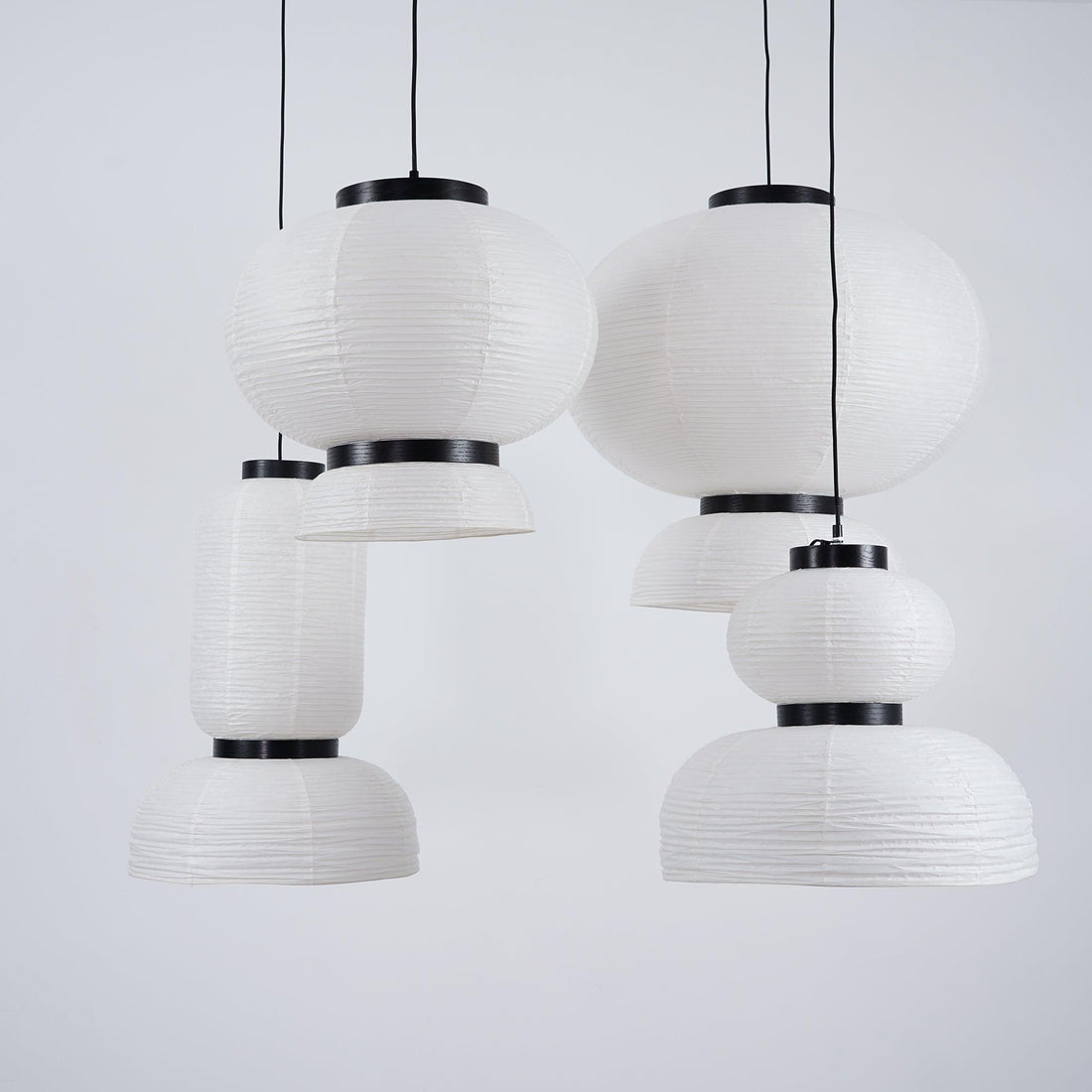 Rounded Layered Paper Plug-In Pendant