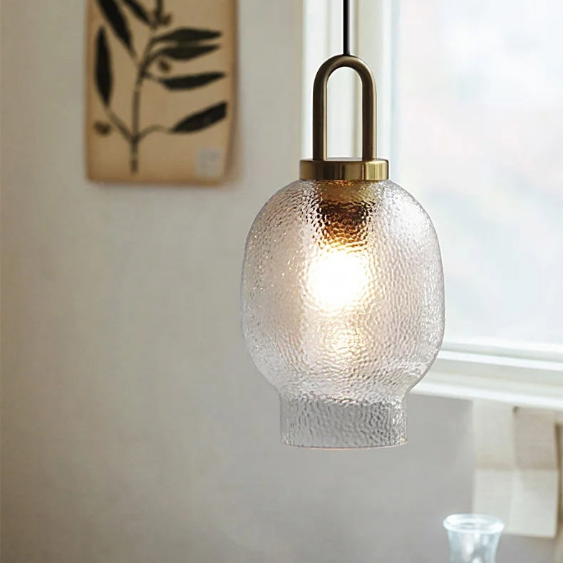 Frosted Glass Pendant Light – Modern Fixture for Bedroom & Dining Room