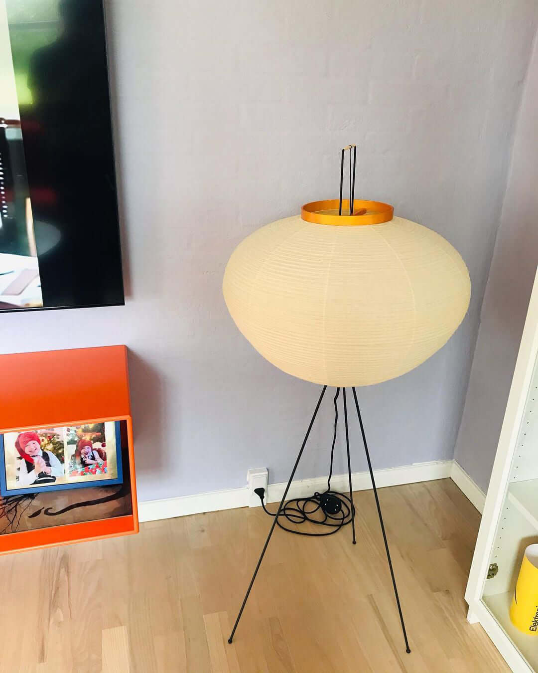 Rice Paper Floor Lamp - Bamboo Frame Soft Light for Living Room