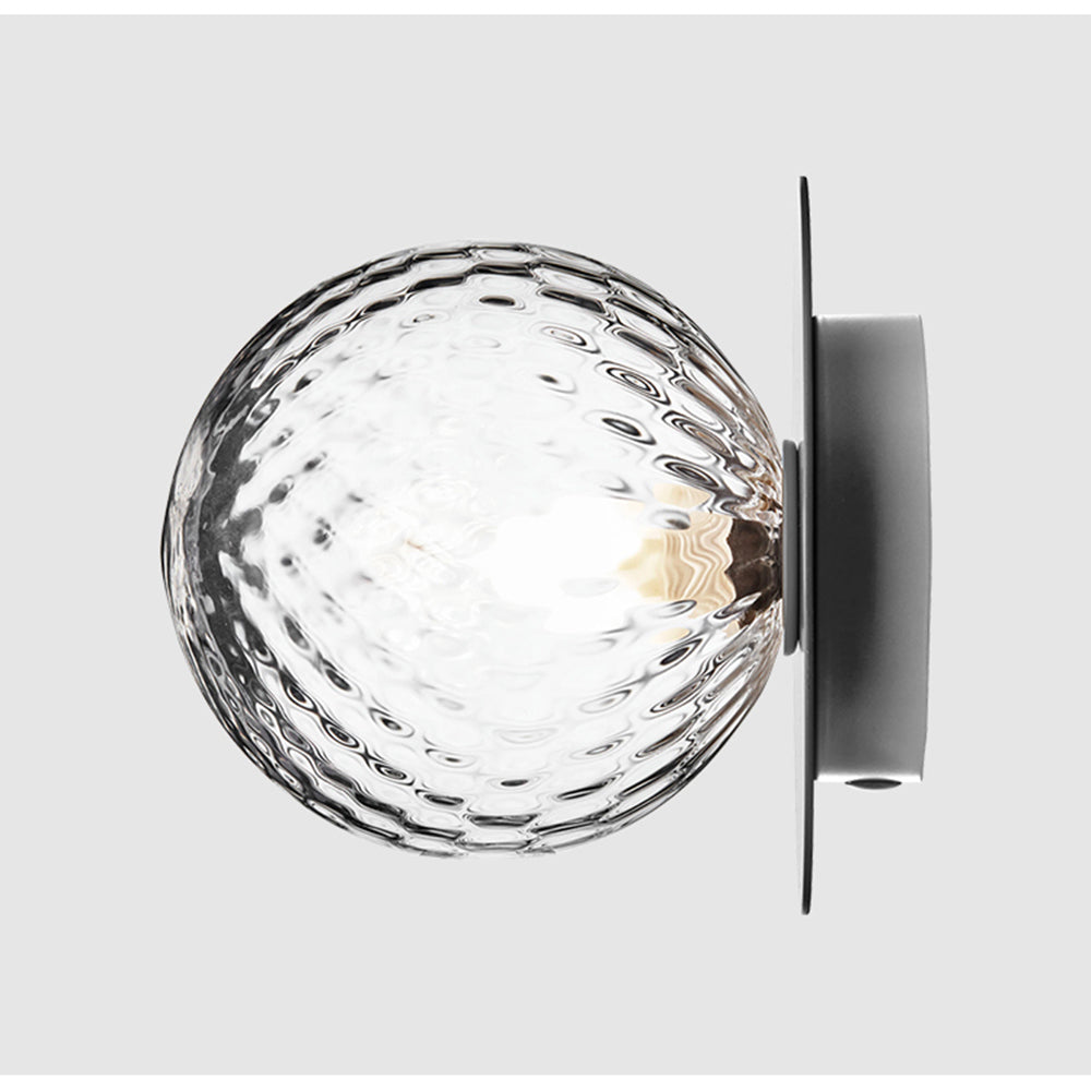 Glass Orb Ceiling Light - Modern Metal Ball Ceiling Lamp for Hallway