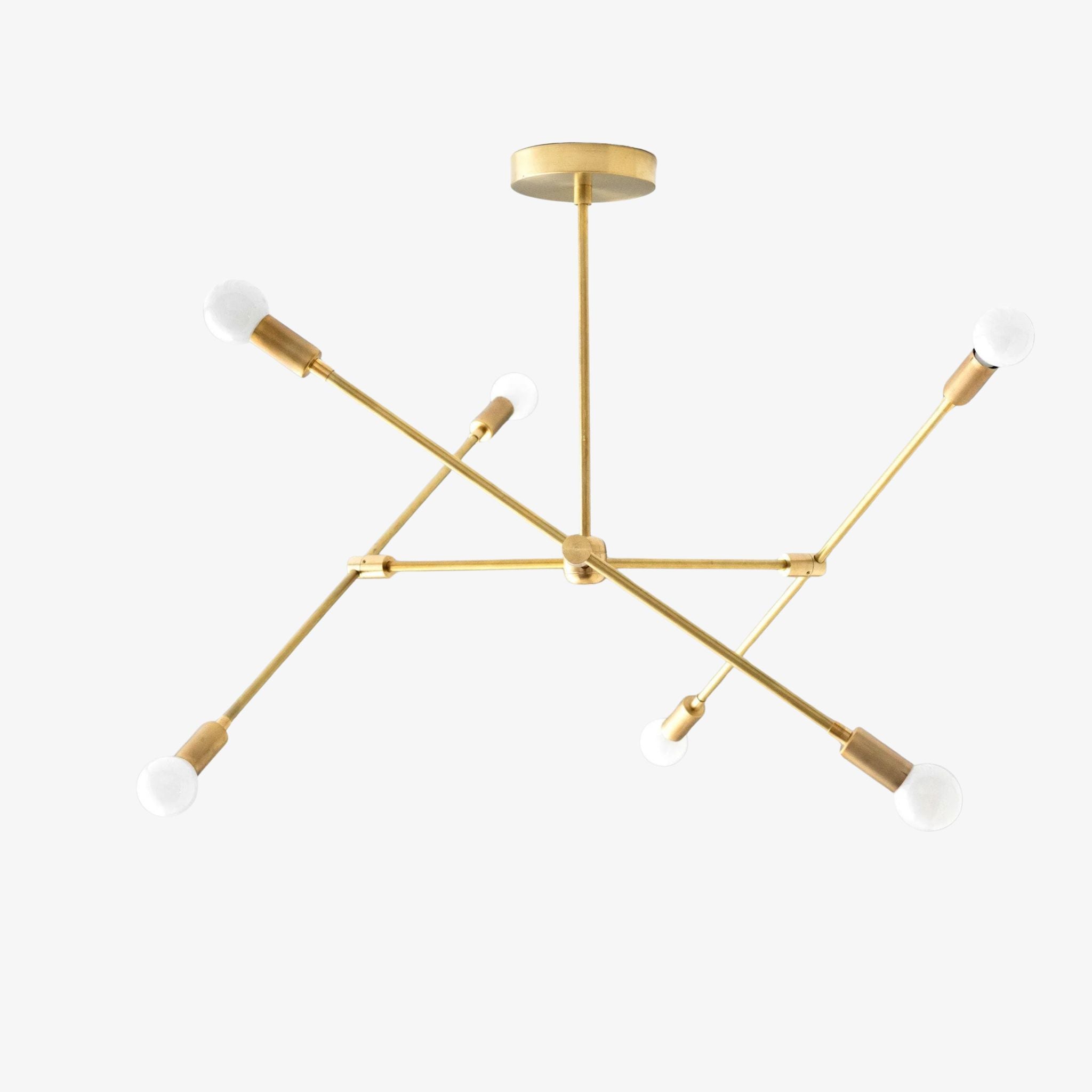Mobilux Line Modern Mobile Chandelier - Minimalist Ceiling Light for Dining Room