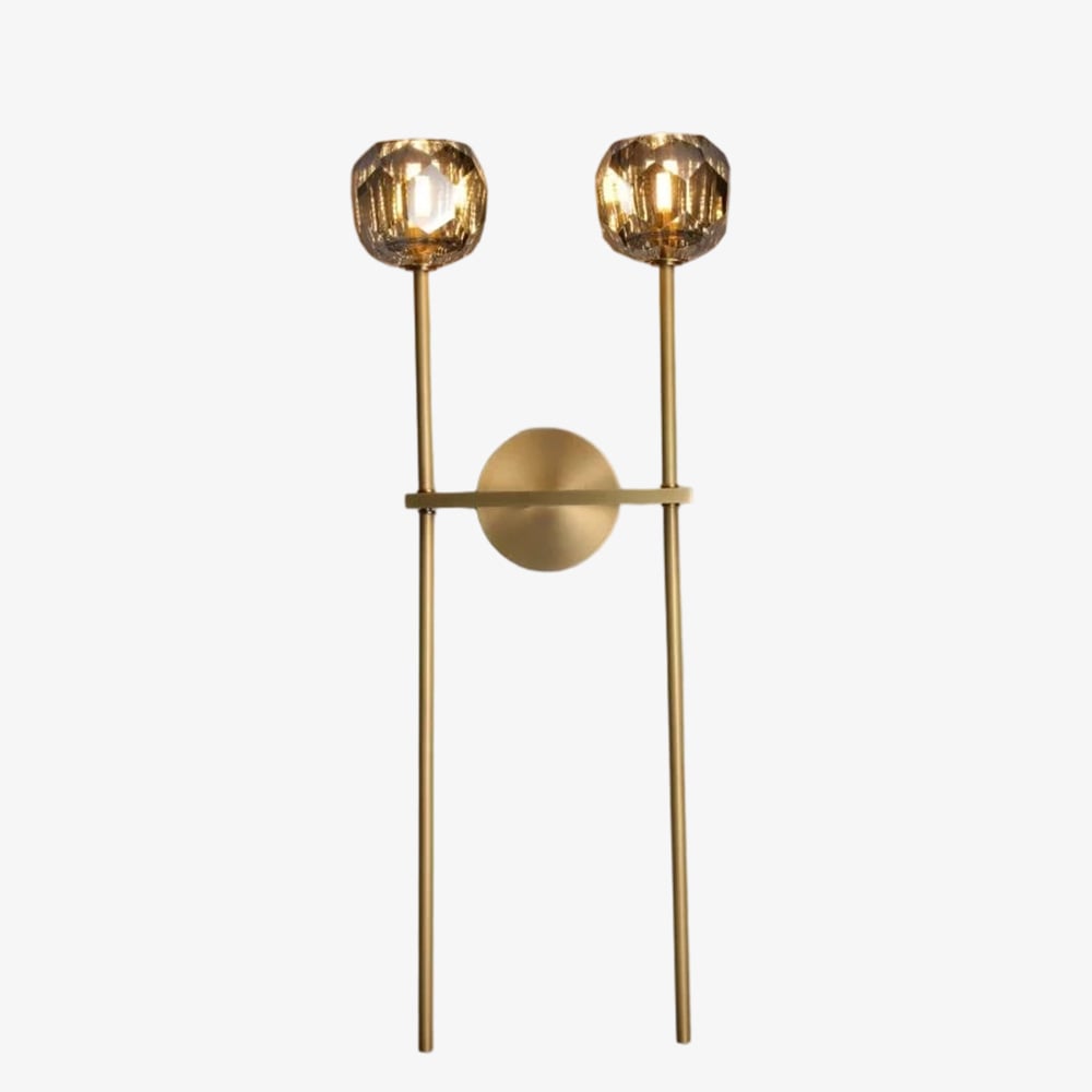 Luxury Crystal Wall Sconce - Brass Frame Modern Wall Light