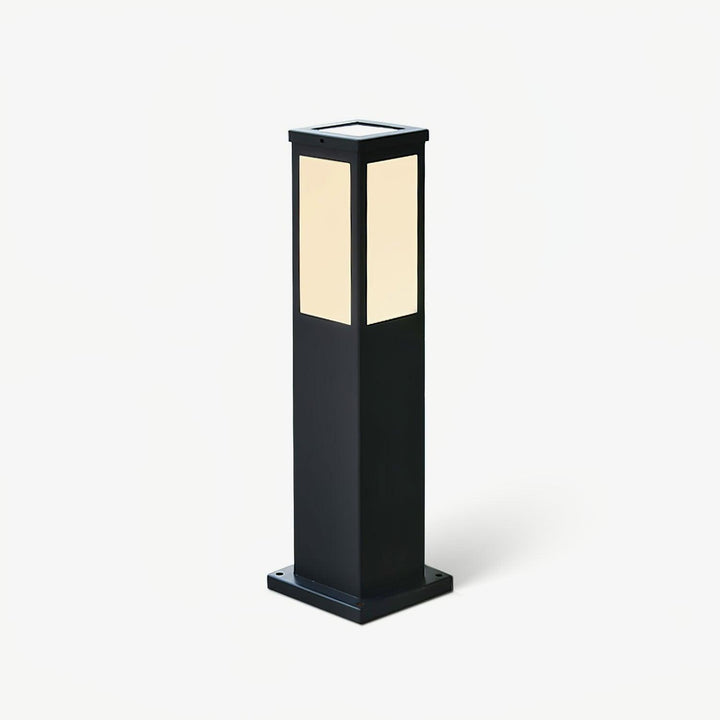 Modern Bollard Light - Solar Die-cast Aluminum Cylinder Outdoor Lamp
