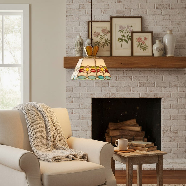Vintagia Decorative Glass Pendant Light – Vintage Hanging Lamp for Dining Room and Living Space
