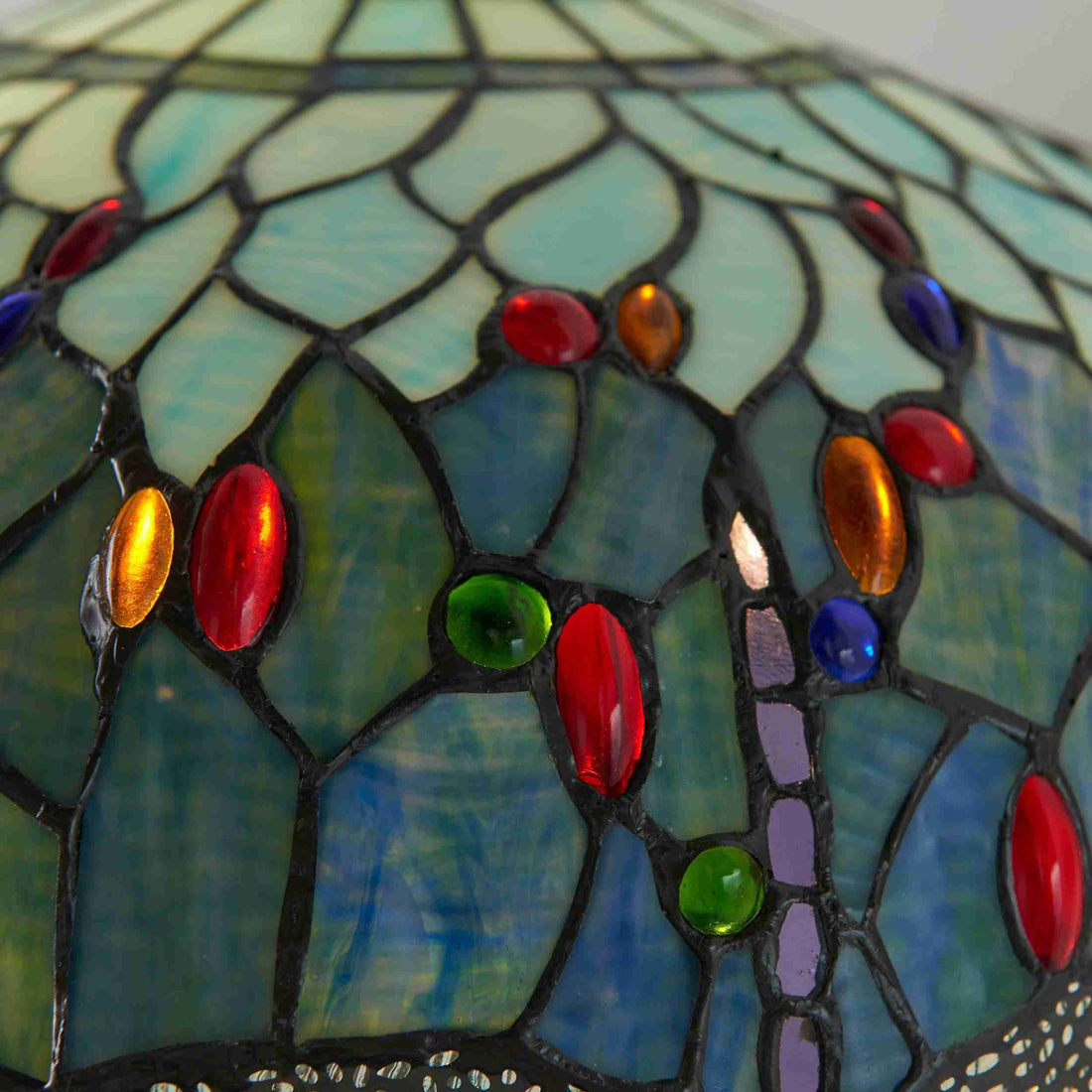 TF Dragonfly Motif Floor Lamp – Vintage Stained-Glass for Living Rooms