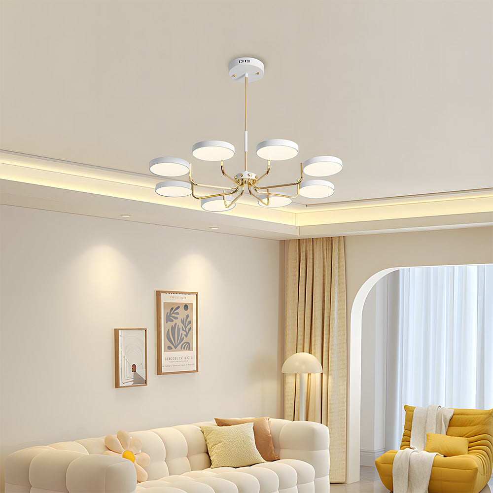 Disc Branch Iron Ceiling Lamp - Nordic Creative Light for Living Room