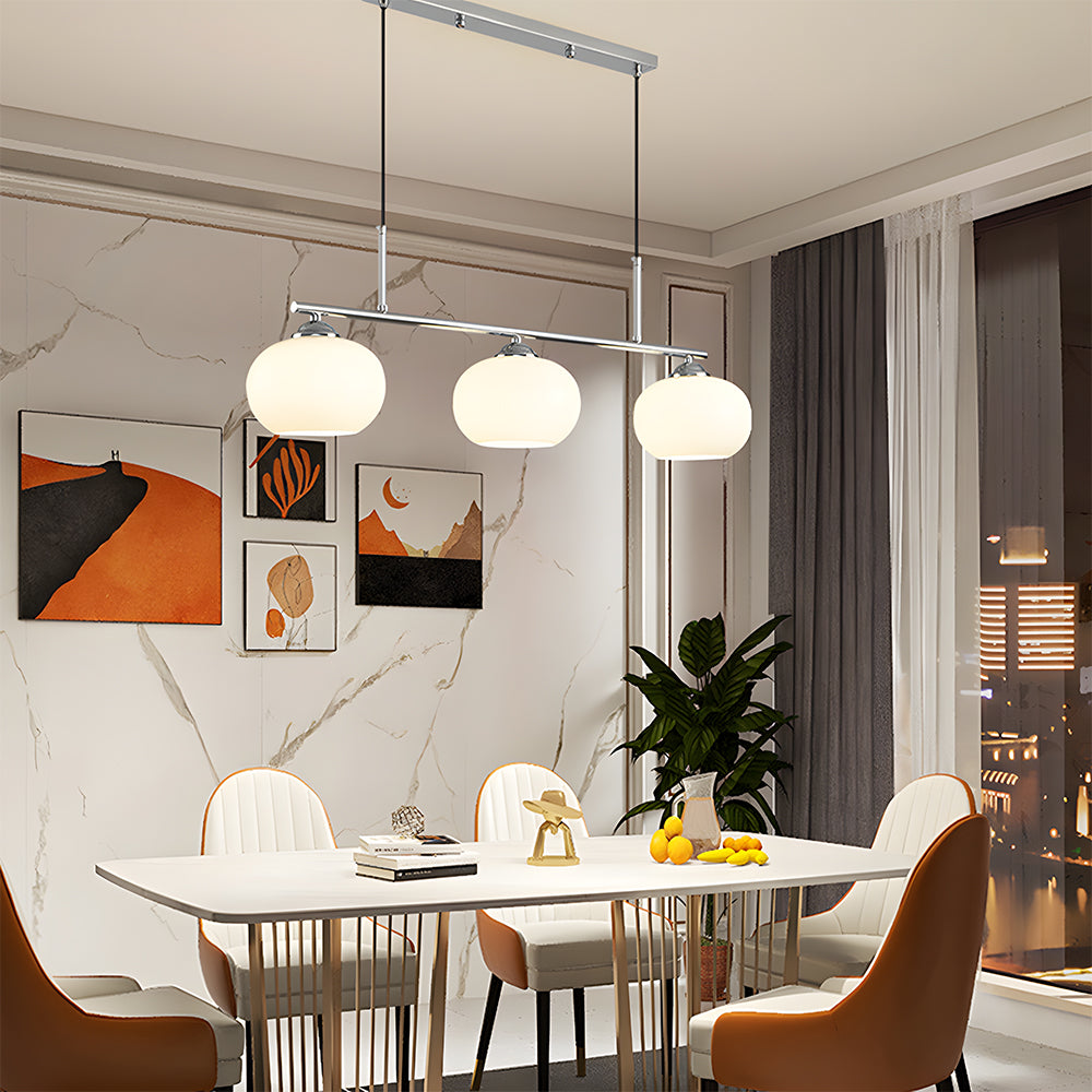 Verstellbare Pendelleuchte - Nordische Hängeleuchte aus Glas für den Esstisch