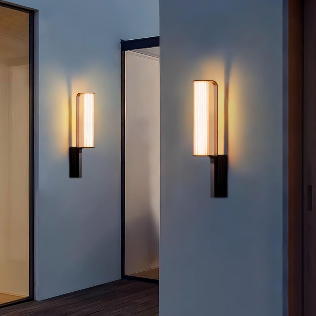 Outdoor Floor Lamp - Stainless Steel Acrylic Industrial Lighting
