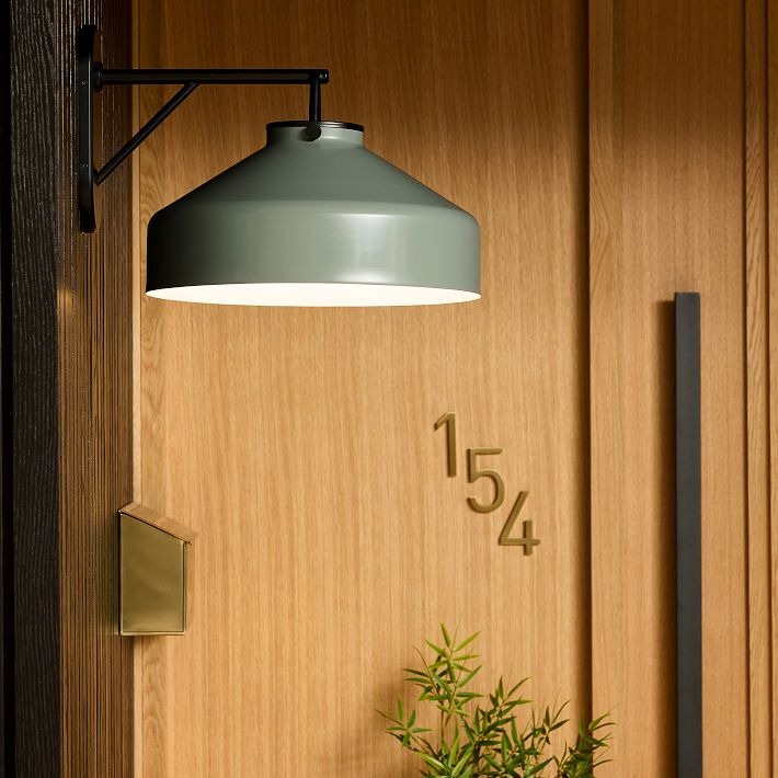 Hanton Metal Outdoor Wall Sconce - Matte Black Industrial Light Fixture