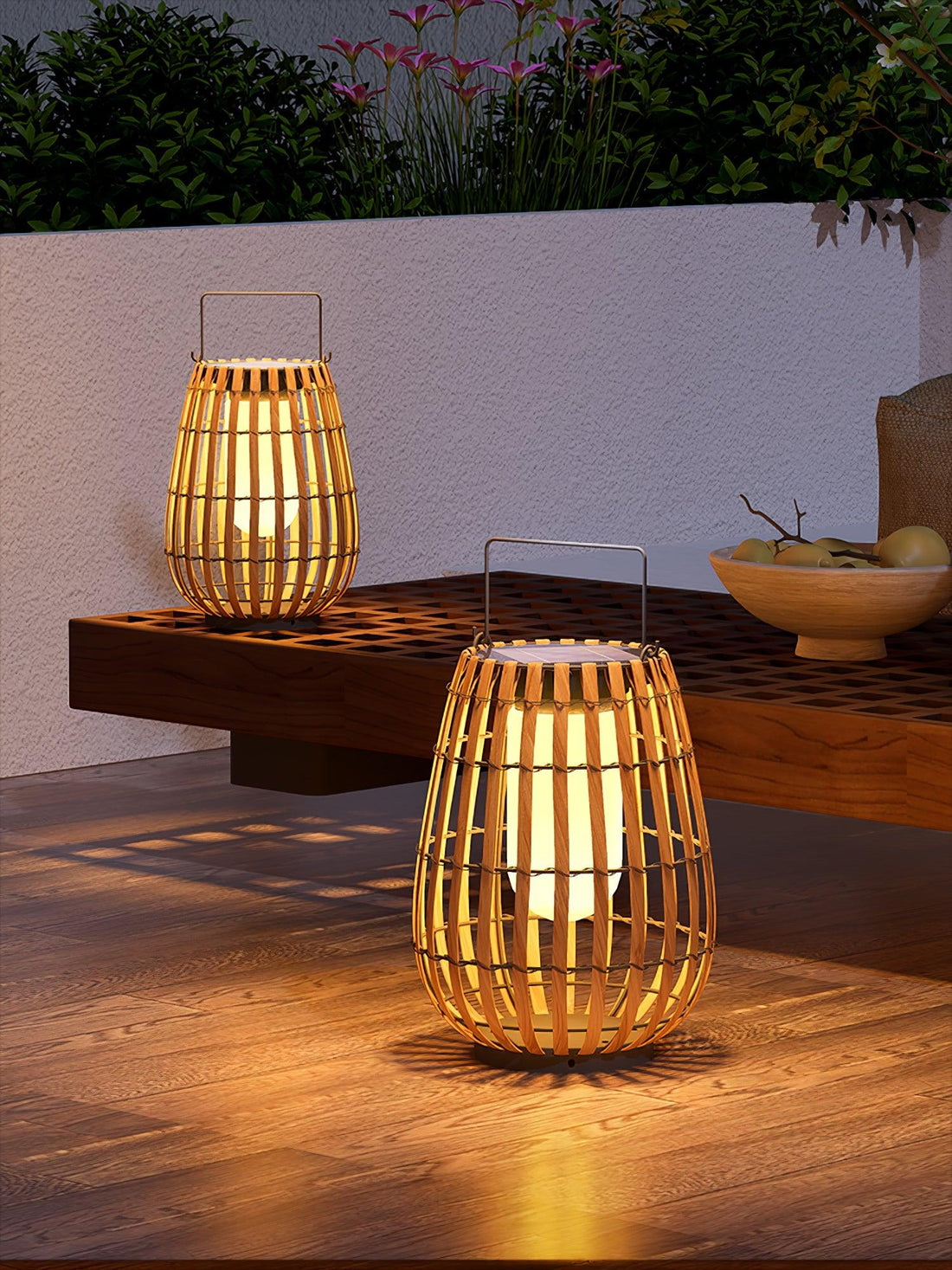 Tropic Braid Outdoor Lamp - Faux-Rattan Metal Waterproof