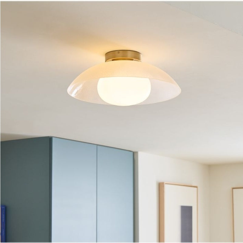 Elorina Flush Mount Glass/Metal Ceiling Light - A Stylish Fixture for Modern Spaces