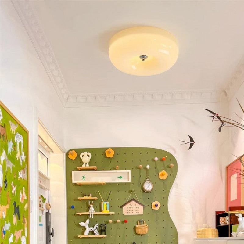 Milky Glass Vintage Art Deco Ceiling Light