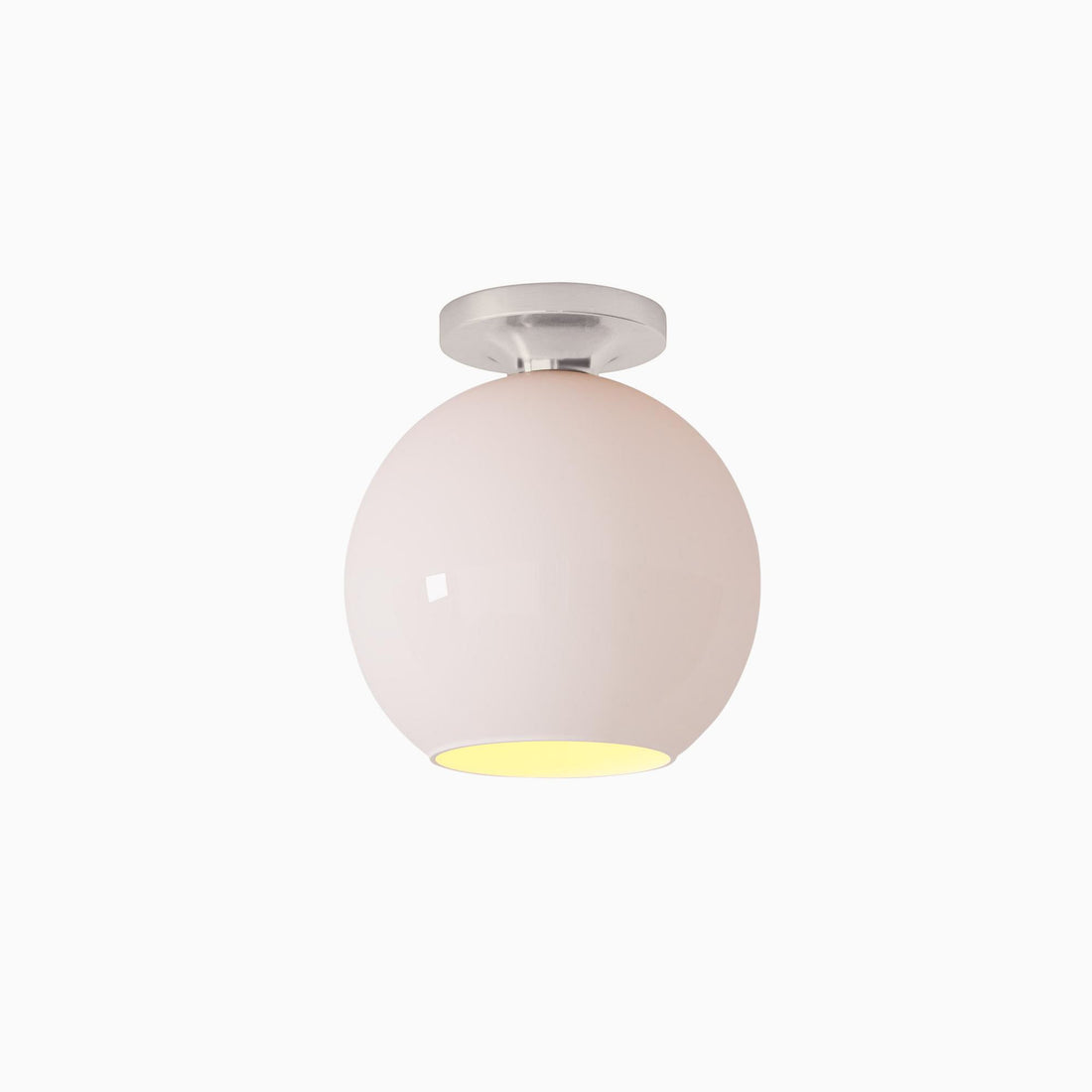 Selvion Modern Globe Ceiling Lamp - Damp-Rated Bathroom Lighting - Luxe Glass Shade