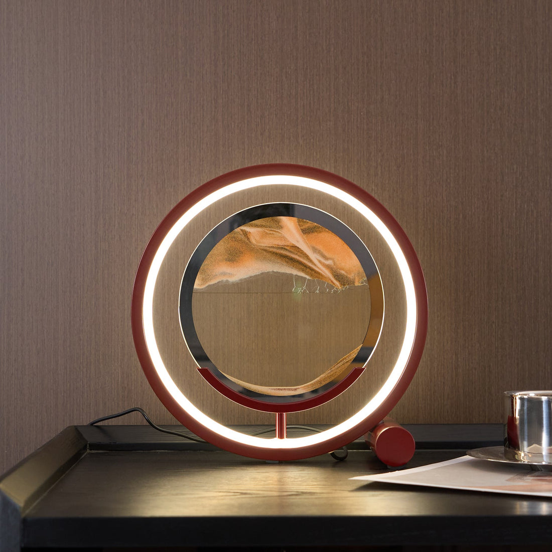 Entspannende Sand-Tischlampe – fließendes Sandlicht für Schlafzimmer und Büro