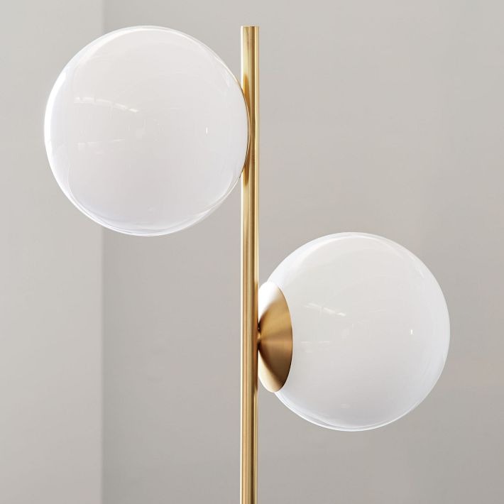 Brina Glass Multi-Light Floor Lamp - Modern Standing Light with Elegance