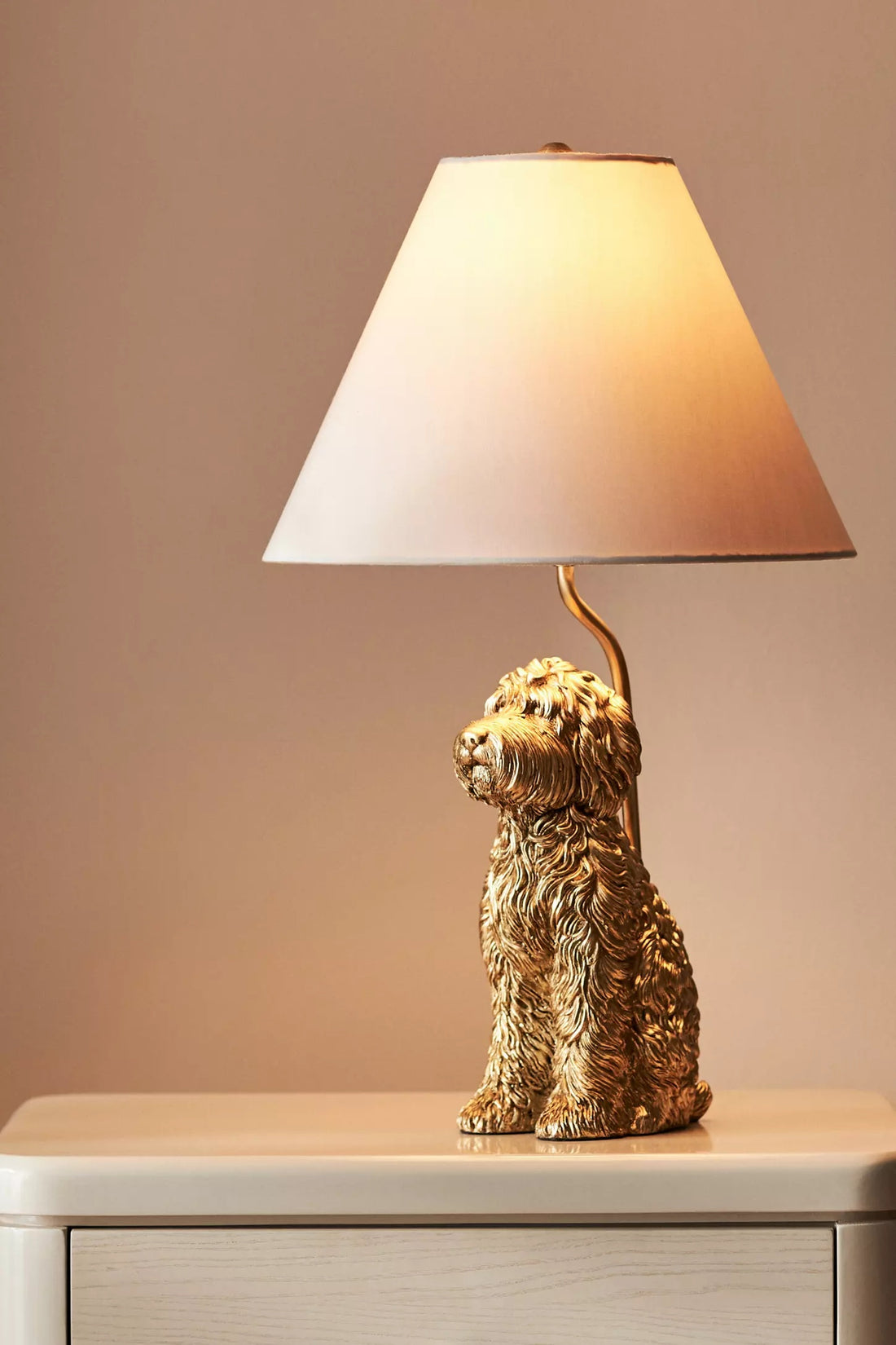 Pawdia Unique Table Lamp - Decorative Fabric Animal Bedside Lamp