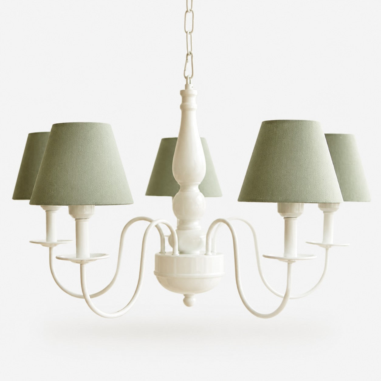 Colorful Fabric Shade 5-Light Chandelier