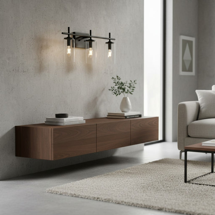 Trivella 3-Lights Wall Lamp - Linear Minimal Profile Contemporary Wall Lamp for Hallway