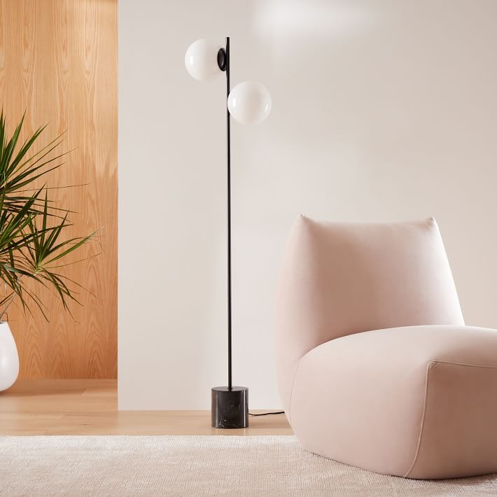 Brina Glass Multi-Light Floor Lamp - Modern Standing Light with Elegance