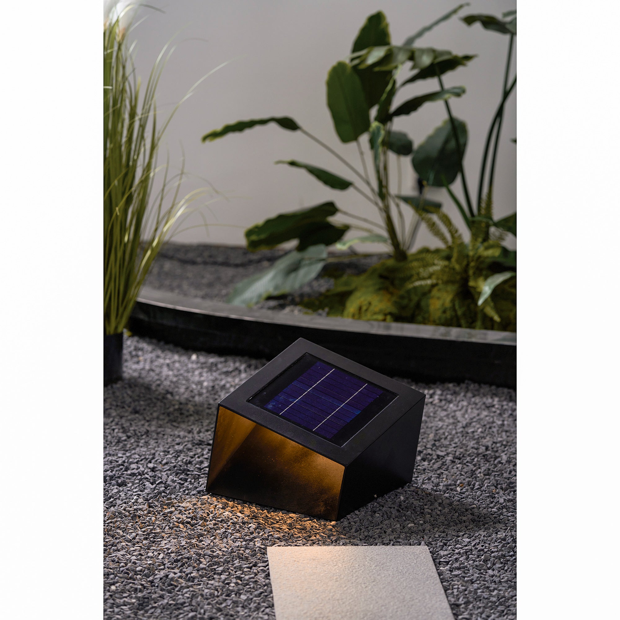 Cube Garden Solar Light - Compact LED Lamp for Patio & Small Gardens