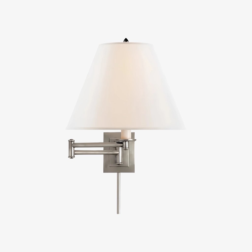 Arcuma Rotating Arm Wall Lamp – Retro Metal and Fabric for Bedrooms and Reading Corners