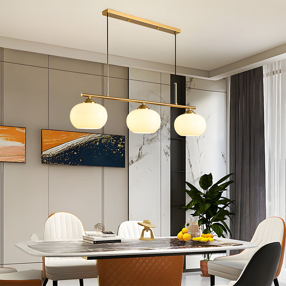 Verstellbare Pendelleuchte - Nordische Hängeleuchte aus Glas für den Esstisch