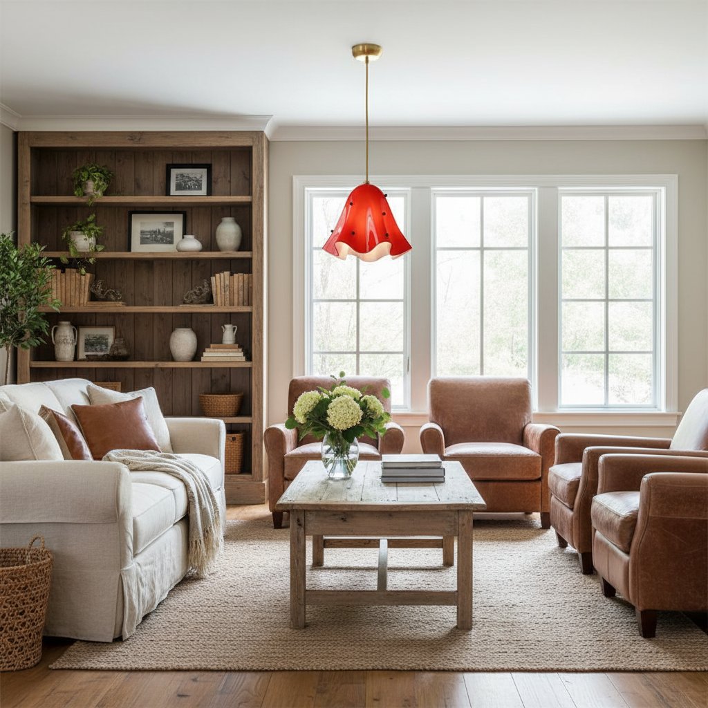 Bellina Kunstvolle Glas-Pendelleuchte – Moderne, von Blüten inspirierte Hänge-Deckenlampe